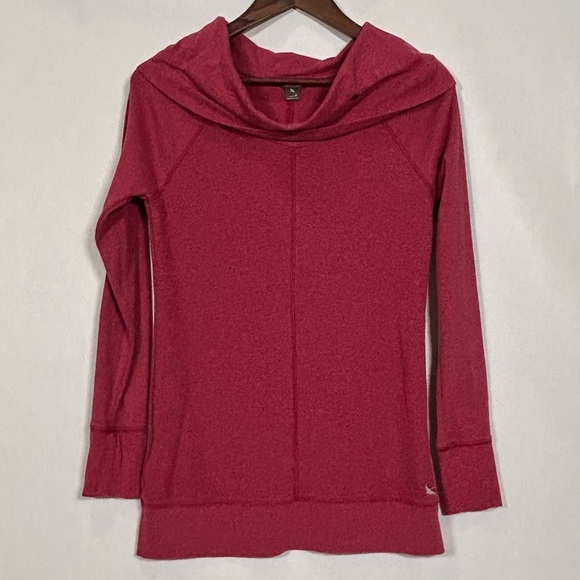 Eddie Bauer Women’s Dusty Red Berry Cowl Neck Long Sleeve Top - Picture 1 of 10